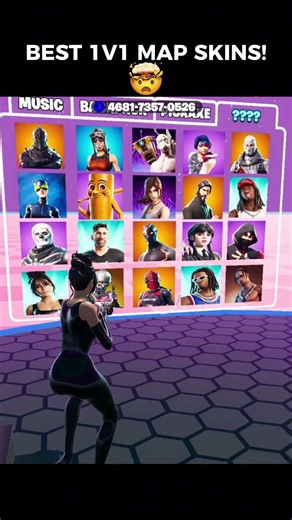 BEST 1v1 MAP with SKINS in Fortnite!! #foryou #fortnite #1v1