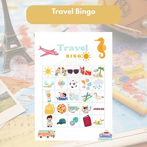 10 Travel Bingo Cards for Kids – Printable Watercolor Travel Game| A5 and US Letter | Instant Download - Etsy