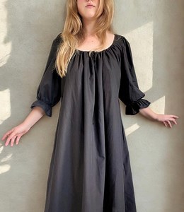 Black Cotton Chemise: Slight Semi-sheer Nightgown, Ren Faire Layering Costume - Etsy