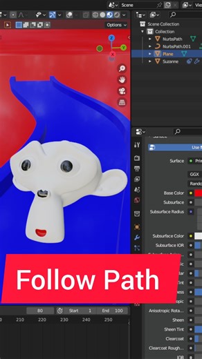 Follow Path Animation In Blender #tutorial #shortvideo #shorts #blender #blendertutorial #3d