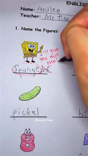 Teacher Tim on Instagram: "Grading my student Hailee’s test! #asmr #school #test #quiz #teacher"