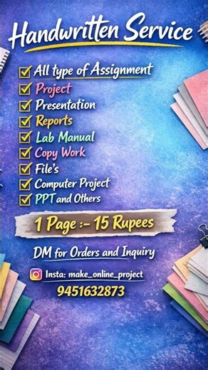 📚 All Types of Handwritten Work | Project • Assignment • PPT