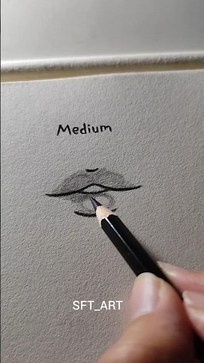 How to draw lips easy & medium ✨✏️ #drawing #art #lips #sketch #tutorial