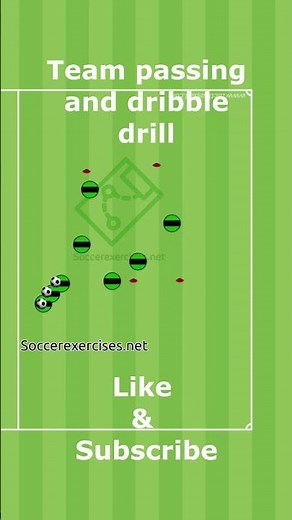 Team Passing and Dribble Drill | Soccer Exercises