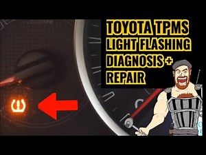 TOYOTA TIRE WARNING LIGHT _ TPMS LIGHT FLASHING TUTORIAL _HOW TO SOLVE
