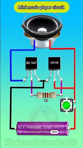 DIY musical doorbell using UM66 IC #youtubeshorts