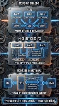 8255 Modes Explained | Mode 0, Mode 1, Mode 2 Clearly