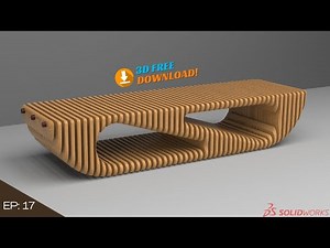 Solid works - Furniture Design | Parametric wood design | Geometric Pattern for modern table | EP17