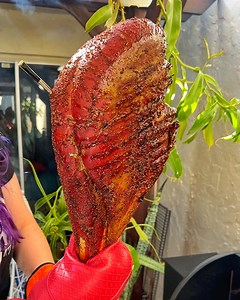1.1M views · 1K reactions | Ever cooked a whole 15 LB Ostrich Leg before?? Soozie the Foodie shows us how to brine and smoke a whole one at home!  | Foodbeast | Facebook
