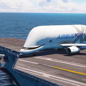 1.8K views · 60 reactions | Incredible Crazy Pilot Skills! Airbus A330 Beluga XL Takeoff from Aircraft Carrier #Amazing #crazy #usa #fly #aviation #planespotting #airforce #aircraft #military #takeoff #fighter #navy #fighterjet | The Craziest | Facebook