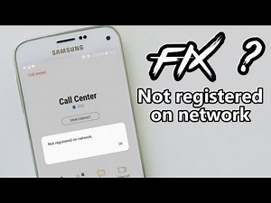 Not registered on network How to Fix ? | It's Working