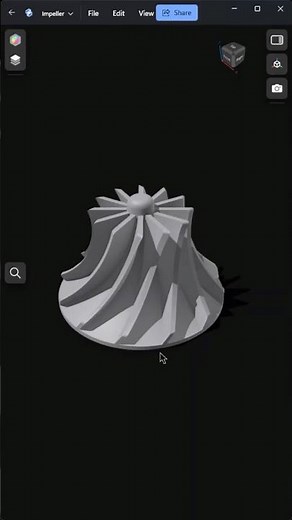 3D Impeller Design in Shapr3D | Satisfying Modeling #Shorts | Master CAD Studio