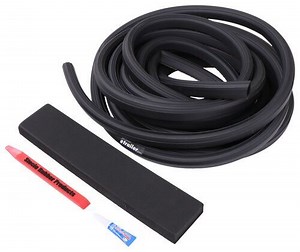 Ramp Gate Seal Kit for Enclosed Trailer Ramp - Ribbed Hollow Bulb Seal - 35' Long x 1" Tall Steele R