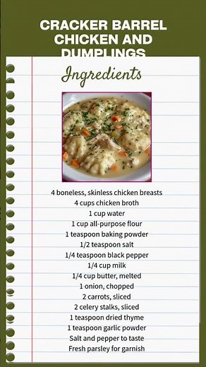 Cracker Barrel Chicken and Dumplings