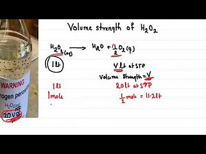 Volume strength of Hydrogen peroxide (H2O2)(English version) #iitjeechemistry #neetchemistry