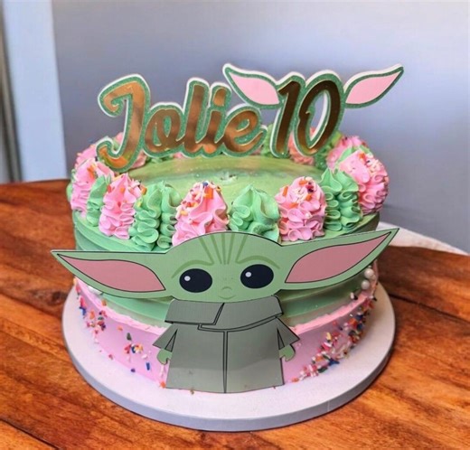 Green Alien Cake Topper - Etsy