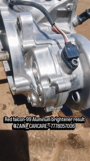 Suzuki Burgman Engine Cleaning | Aluminum Engine Shine Like Chrome | Red Falcon-99 Result #shorts