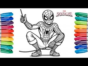 Coloring Spider Man Coloring Pages - Spiderman Coloring Video | @letscolorspiderman