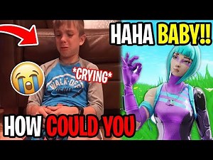 Little Kids Crush Makes Him Cry..(Fortnite)