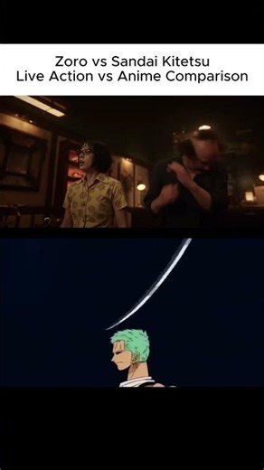 Zoro vs Sandai Kitetsu - One Piece Live Action vs Anime Comparison