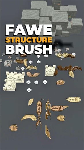 FAWE Structure Brush 😧 #minecraft #building