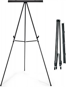 Falling in Art Adjustable Aluminum Flip Chart Easel Stand, 63.5 Inch Display Tripod for Whiteboard and Paper Pads, Black - Walmart.com