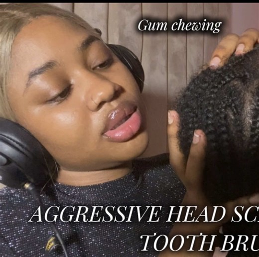 Aggressive Head Scratch ASMR with Toothbrush