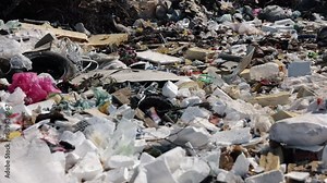 Pollution reform, Trash crisis, Pollution distress. Heaps debris saturating land illustrate disturbing instance environmental neglect, highlighting urgent need for effective waste management solutions