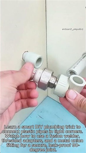 How to Connect Plastic Pipes in Tight Corners Easily #worker #process #plumbing #diy #pipefitting