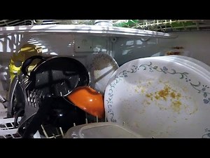 GoPro inside a Dishwasher with various dishes and silverware (Full Cycle)