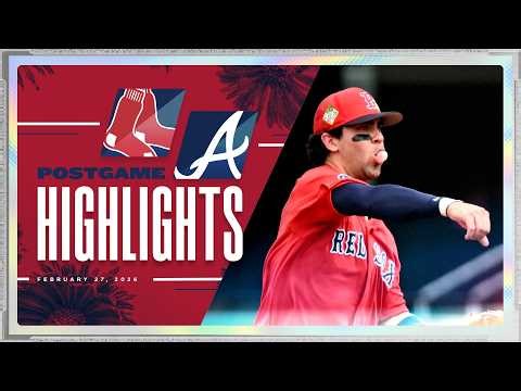 RED SOX HIGHLIGHTS: Braves vs. Red Sox - Marcelo Mayer Homers in Spring Training Debut