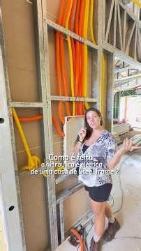 Hidráulica e elétrica no Steel frame