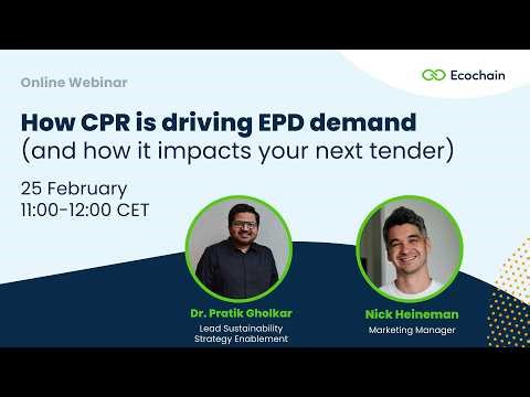 How CPR is driving EPD demand (and what it means for your next tender)