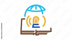 environmental management Icon Animation. color environmental management animated icon on white background Stock Video