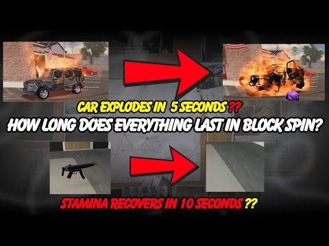 How Long Does Everything Last in Block Spin? Car Explodes, Stamina Recovers & Weapons Disappear