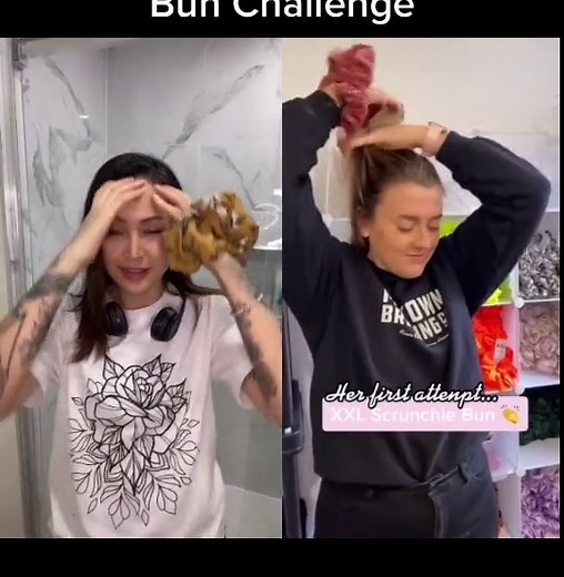 XXL Scrunchie Bun Duet Challenge