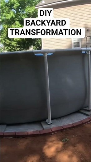DIY pool install 20x52 backyard transformation #diybackyard #intexpool #abovegroundpool #familyvlog