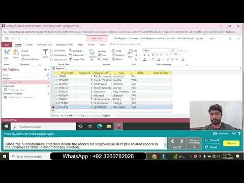 Access 2A and 2B Simulation Exam | Access Chapter 1 Simulation Exam | Access 2A Simulation Exam