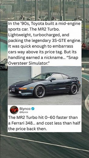 Toyota MR2 Turbo – The Mid-Engine Monster Toyota Actually Sold 😈🔥