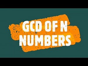 GCD OF N NUMBERS C PROGRAM