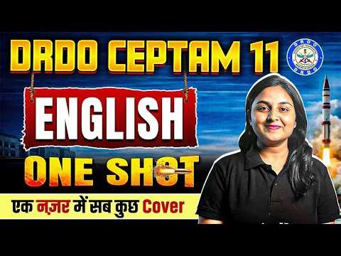 DRDO CEPTAM 11 Recruitment 2025 | DRDO CEPTAM English Classes | ENGLISH ONE SHOT DRDO CEPTAM 11