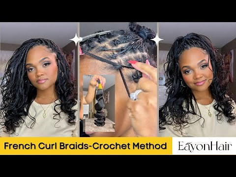 Human Crochet French Curl Braids Tutorial Ft. Eayon Hair | Vandy Vanity