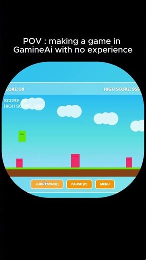 AI created this Endless Runner🔥| GamineAI #EndlessRunner #AI #Shorts #GameDev #ViralGaming