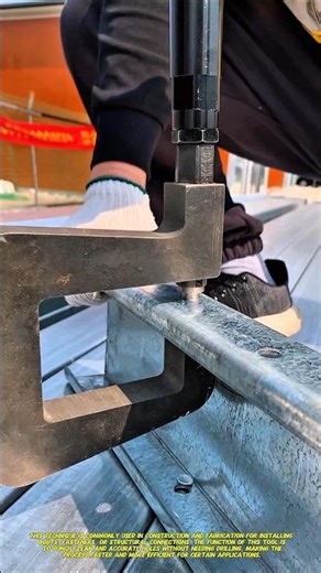 Manual Metal Punch Tool | Fast & Precise Hole Making on Steel Frame.