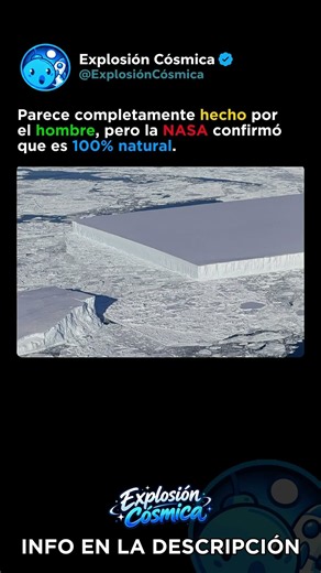La naturaleza esculpió un iceberg en una geometría perfecta 🧊 #NASA #Iceberg #Antártida