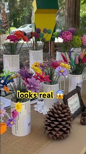 Looks Real. Pine Cones DIY/ Crafty/ Floral Boquet Using Pine Cones/ Floral Arrangement of Pine Cones