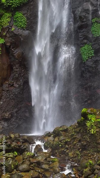 The hidden gems of the Bali Island. Waterfall the highest and most beautiful waterfall Bali