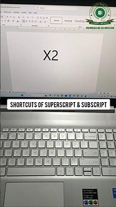 Superscript & Subscript Shortcut Keys ⌨️ #ShortcutKeys #MSWordTips