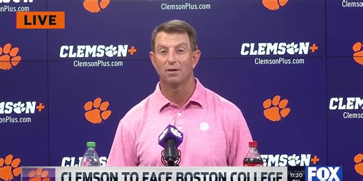 Dabo Swinney reflects on first win of coaching career in 2008 before heading back to BC