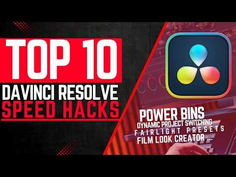 Top 10 DaVinci Resolve Speed Hacks | 10 Features, die dich schneller machen.
